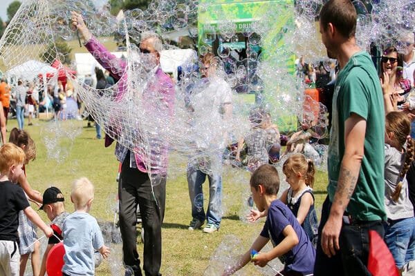 festival big bubble man